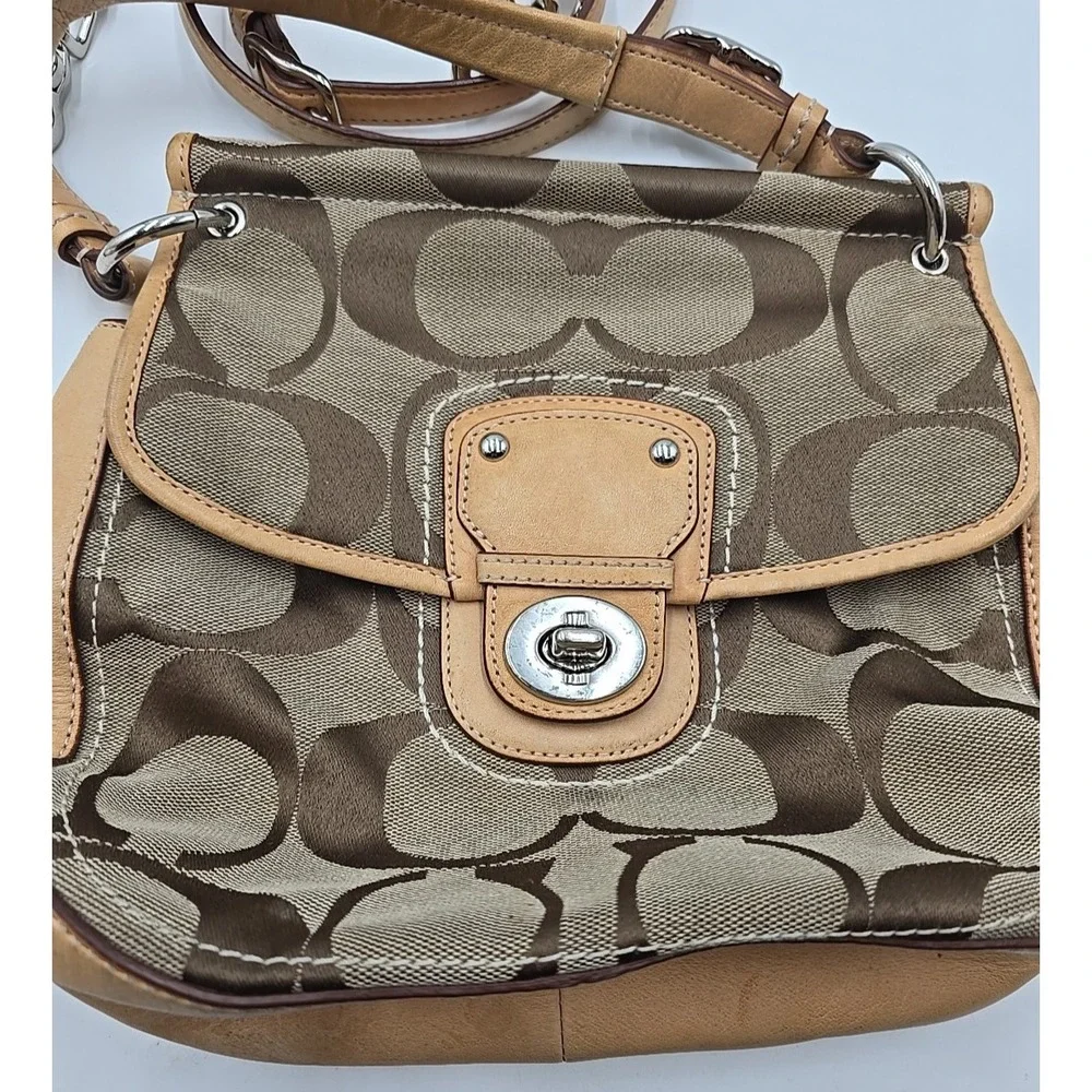 RARE Coach 70th Anniversary‎ Edition  Collectors Logo Satchel W/Crossbody Strap